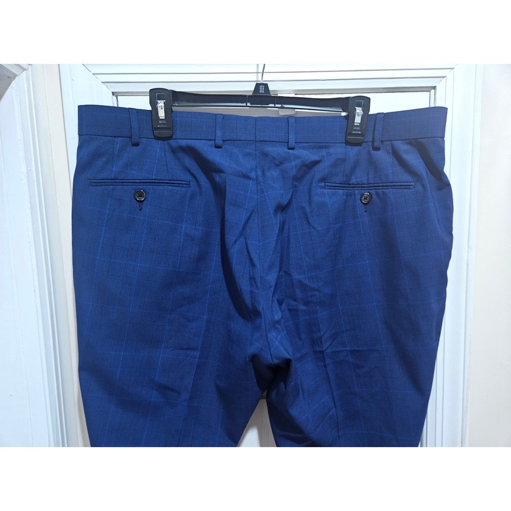 Lauren Ralph Lauren Blue Plaid Dress Pants Modern Fit Menswear - Picture 4 of 10